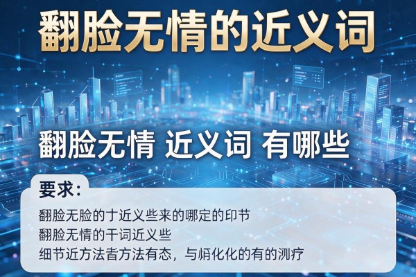 翻脸无情的近义词,翻脸无情的近义词有哪些