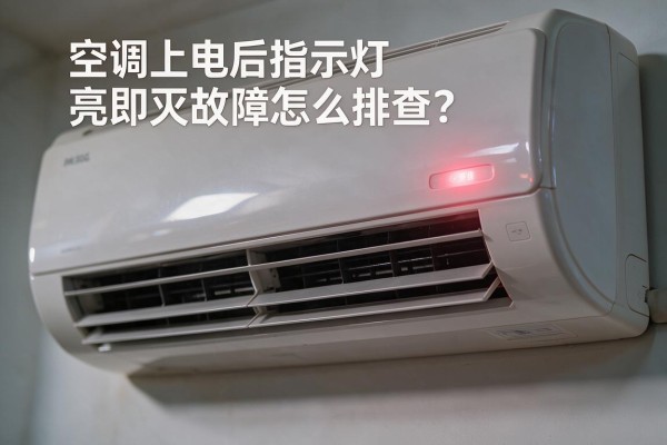 空调上电后指示灯亮即灭故障怎么排查?