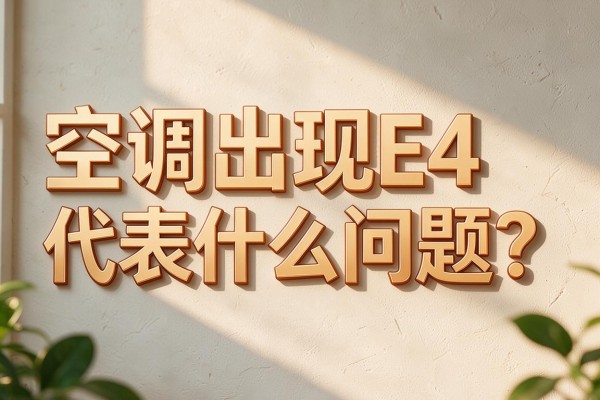 空调出现E4代表什么问题?