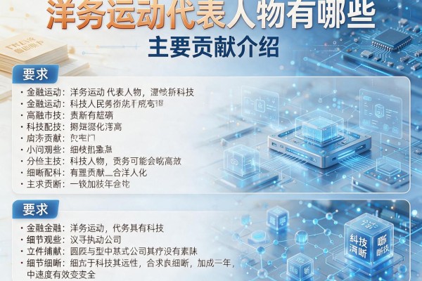洋务运动代表人物有哪些及其主要贡献介绍