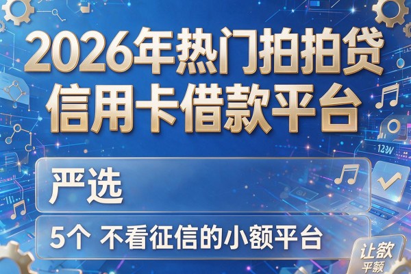 2026年热门拍拍贷信用卡借款平台,严选5个不看征信的小额平台