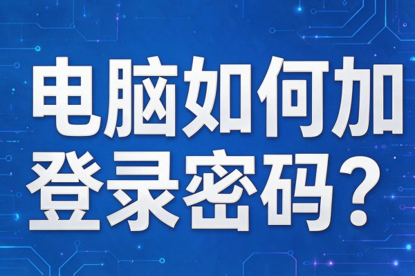 电脑如何加登录密码?