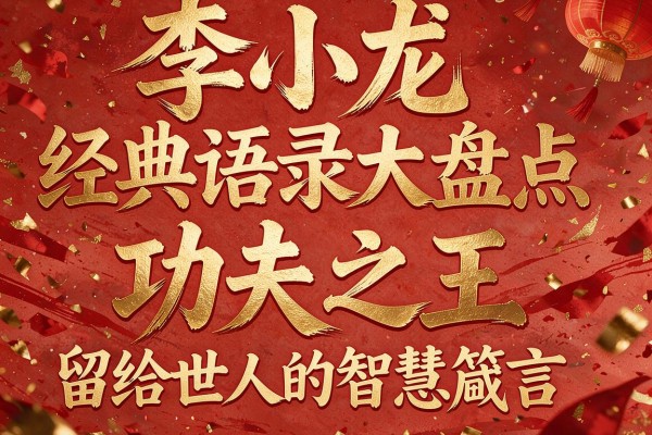 李小龙经典语录大盘点 功夫之王留给世人的智慧箴言