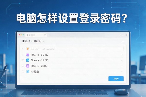 电脑怎样设置登录密码？