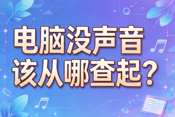 电脑没声音该从哪查起?