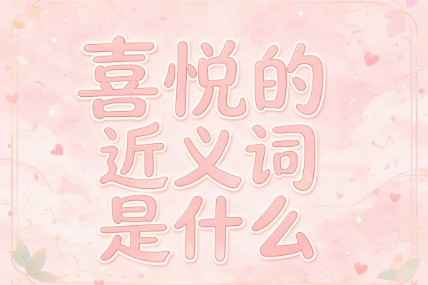 喜悦的近义词是什么,喜悦的近义词有哪些词语