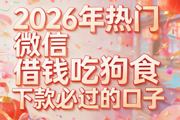 2026年热门微信借钱吃狗食,下款必过的口子