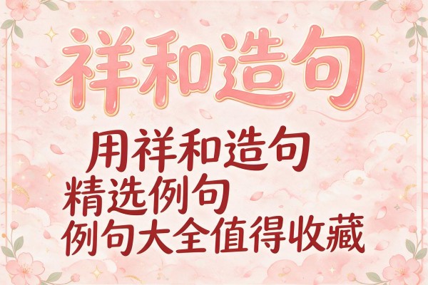 祥和造句-用祥和造句精选例句大全值得收藏