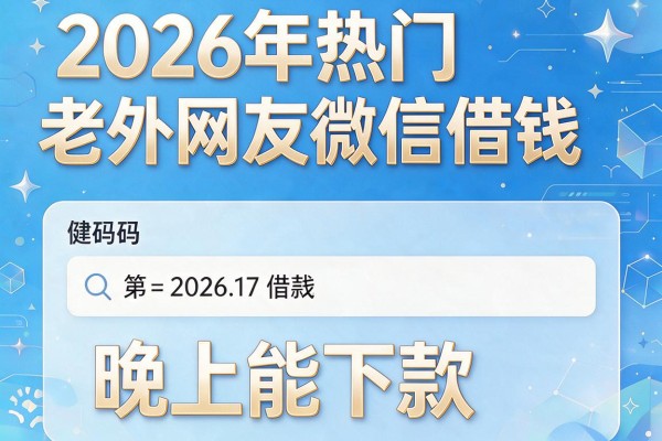 2026年热门老外网友微信借钱,晚上能下款的app