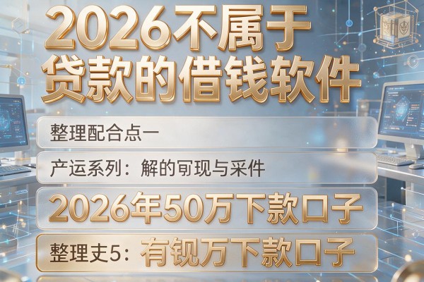 2026不属于贷款的借钱软件，整理5个2026年50万下款口子