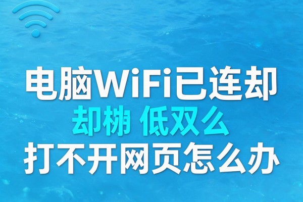 电脑WiFi已连却打不开网页怎么办