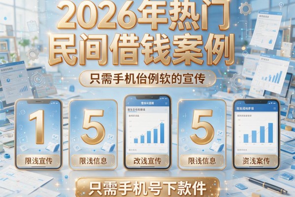 2026年热门民间借钱案例宣传,对比5个只需手机号下款的软件
