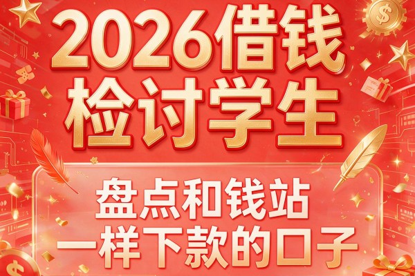 2026借钱检讨学生,盘点五个和钱站一样下款的口子