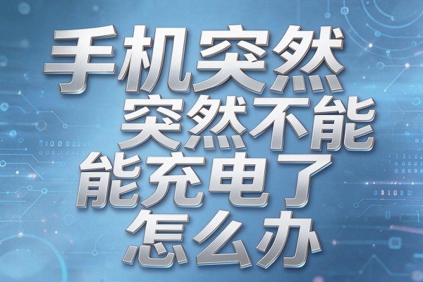 手机突然不能充电了怎么办