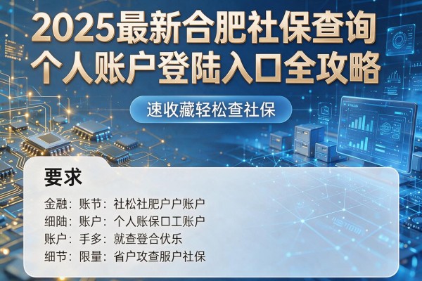 2025最新合肥社保查询个人账户登陆入口全攻略 速收藏轻松查社保