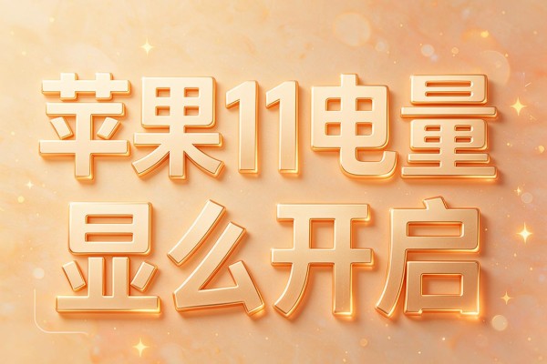 苹果11电量数字显示怎么开启