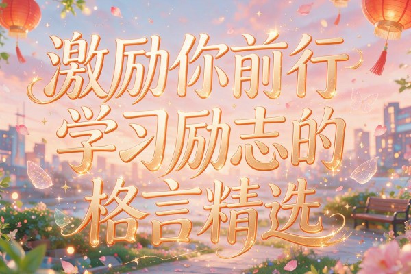 激励你前行的学习励志的格言精选