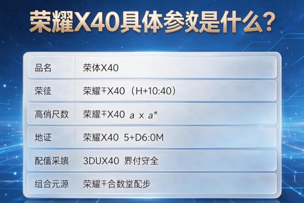 荣耀X40具体参数配置是什么?