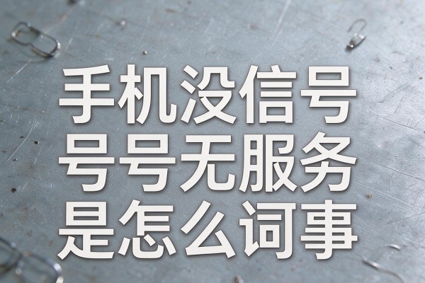 手机没信号无服务是怎么回事