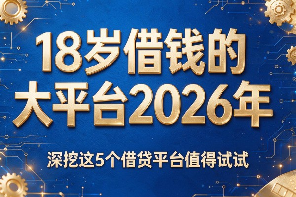 18岁借钱的大平台2026年，深挖这5个借贷平台值得试试