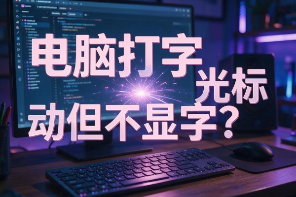 电脑打字光标动但不显字?