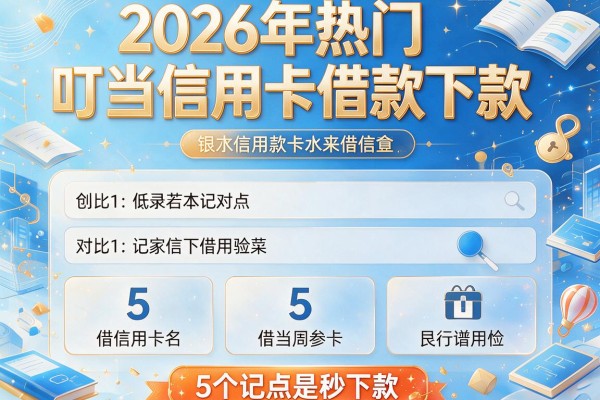 2026年热门叮当信用卡借款下款，对比5个记点是秒下款那