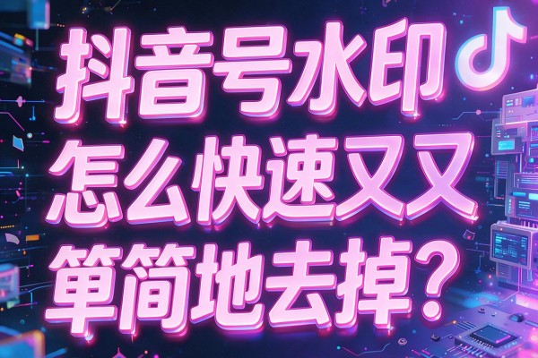 抖音号水印怎么快速又简单地去掉？