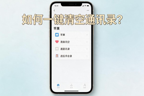 苹果手机如何一键清空通讯录?