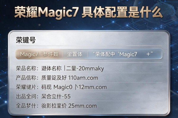 荣耀Magic7具体配置参数是什么？