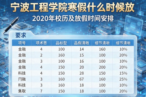 宁波工程学院寒假什么时候放 2020年校历及放假时间安排