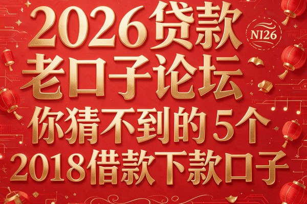 2026贷款老口子论坛，你猜不到的5个2018借款下款口子