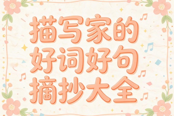 描写家的好词好句摘抄大全
