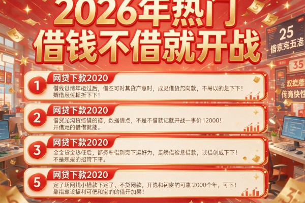 2026年热门借钱不借就开战,详细阐述5个网贷下款2020