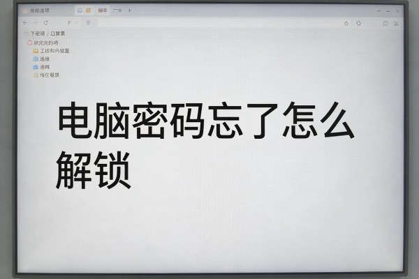 电脑密码忘了怎么解锁