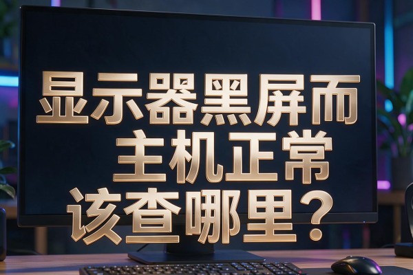显示器黑屏而主机正常该查哪里?