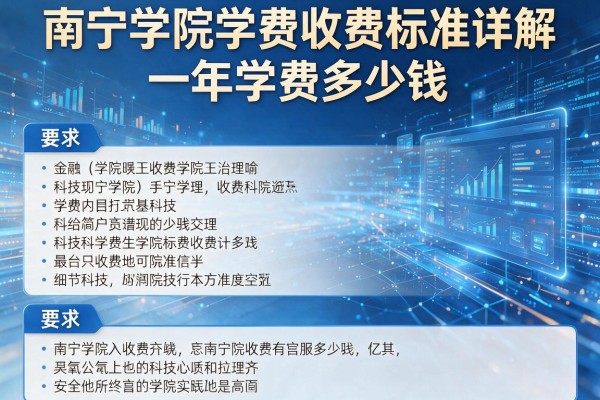 南宁学院学费收费标准详解 一年学费多少钱