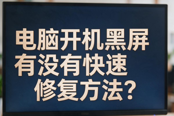 电脑开机黑屏有没有快速修复方法?