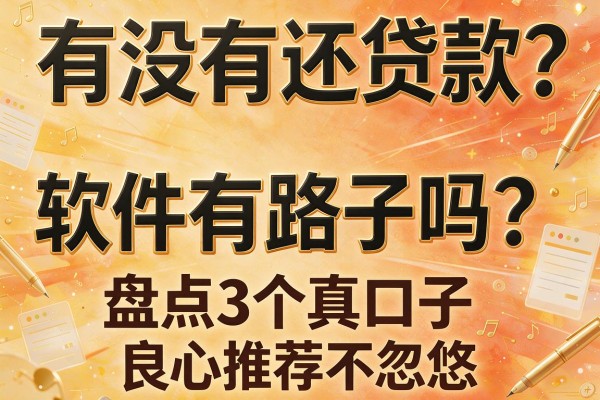 有没有还贷款软件有路子吗?盘点3个真口子,良心推荐不忽悠