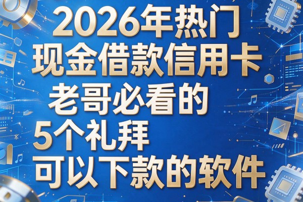 2026年热门现金借款信用卡，老哥必看的5个礼拜可以下款的软件