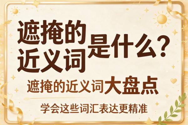 遮掩的近义词是什么？遮掩的近义词大盘点，学会这些词汇表达更精准