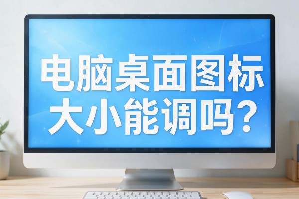 电脑桌面图标大小能调吗？