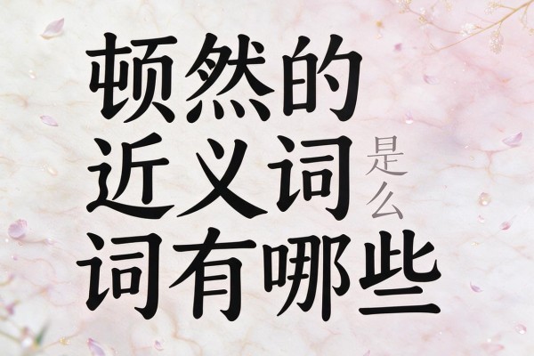 顿然的近义词有哪些,顿然的近义词是什么意思