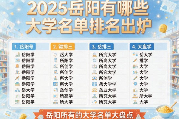 2025岳阳有哪些大学名单及排名出炉 岳阳所有的大学名单大盘点