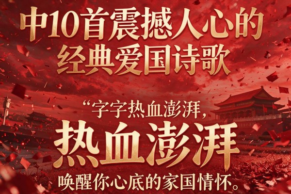 10首震撼人心的经典爱国诗歌,字字热血澎湃,唤醒你心底的家国情怀