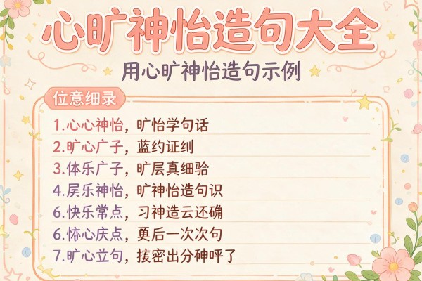 心旷神怡造句大全-用心旷神怡造句示例