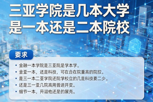 三亚学院是几本大学是一本还是二本院校