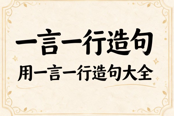 一言一行造句-用一言一行造句大全