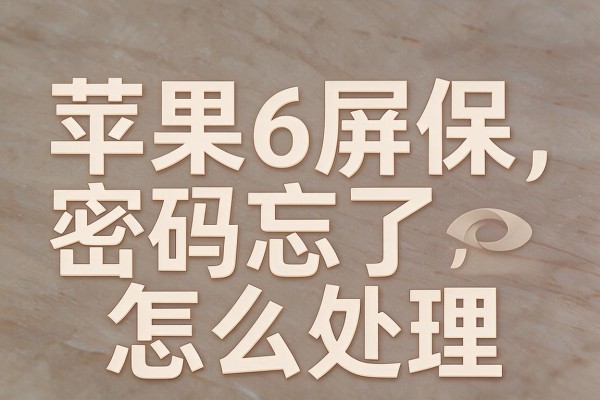 苹果6屏保密码忘了怎么处理