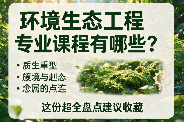 环境生态工程专业课程有哪些?这份超全盘点建议收藏