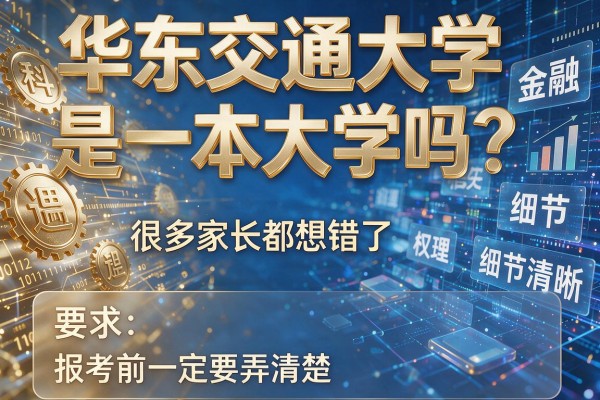 华东交通大学是一本大学吗?很多家长都想错了,报考前一定要弄清楚